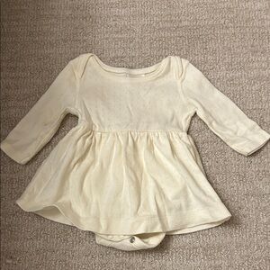 Hanna Andersson Pointelle pattern baby dress with bodysuit